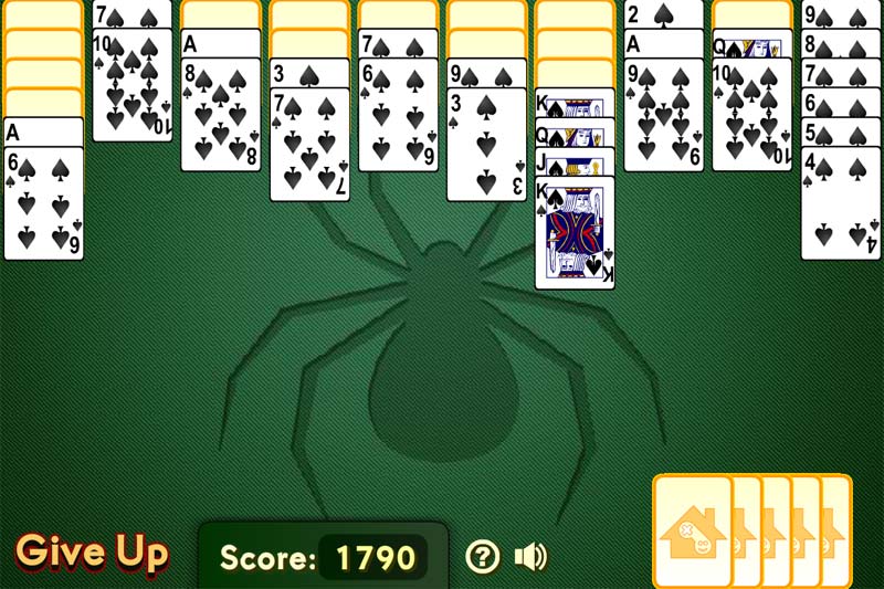 Игра паук без рекламы. Пасьянс «паук» (1, 2, 4 масти). Игра Spider Solitaire. Пасьянс паук одна масть. Карты паук 1 масть.