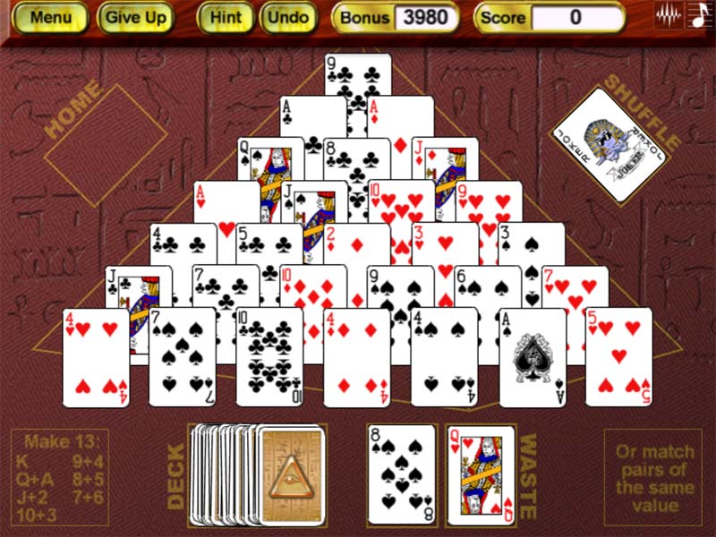 пирамида карты играть онлайн бесплатно